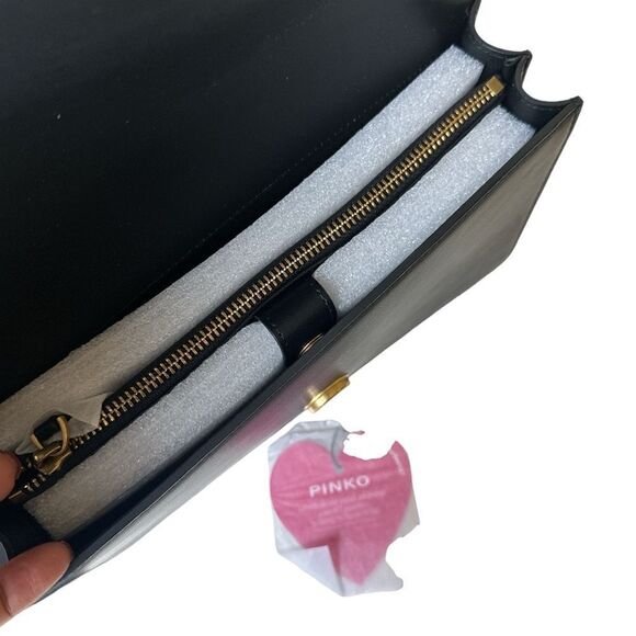 PINKO Love Classic Leather Shoulder Cross-Body Bag - Picture 7 of 10